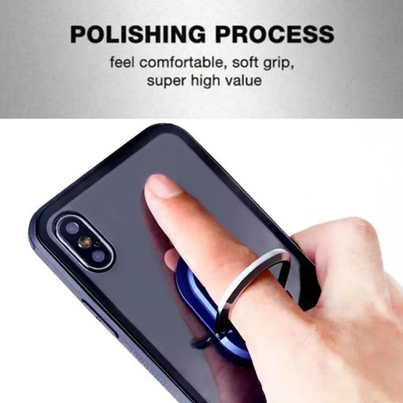 Vingerring telefoonhouder standaard beugel universele mini telefoonhouder draaibaar voor auto ventilatierooster mobiele telefoon achterkant sticker opvouwbaar