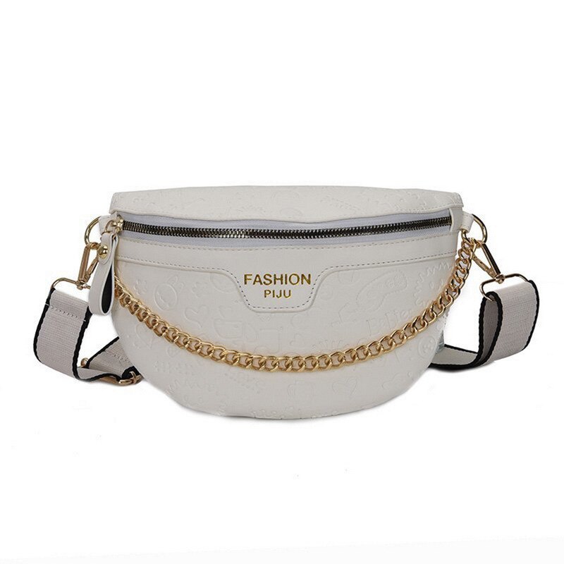 Retro Taille Tas Pu Lederen Fanny Pack Schoudertas Dames Alligator Patroon Taille Verpakking Vrouwen Riem Tas Multifunctionele Borst Zak: White