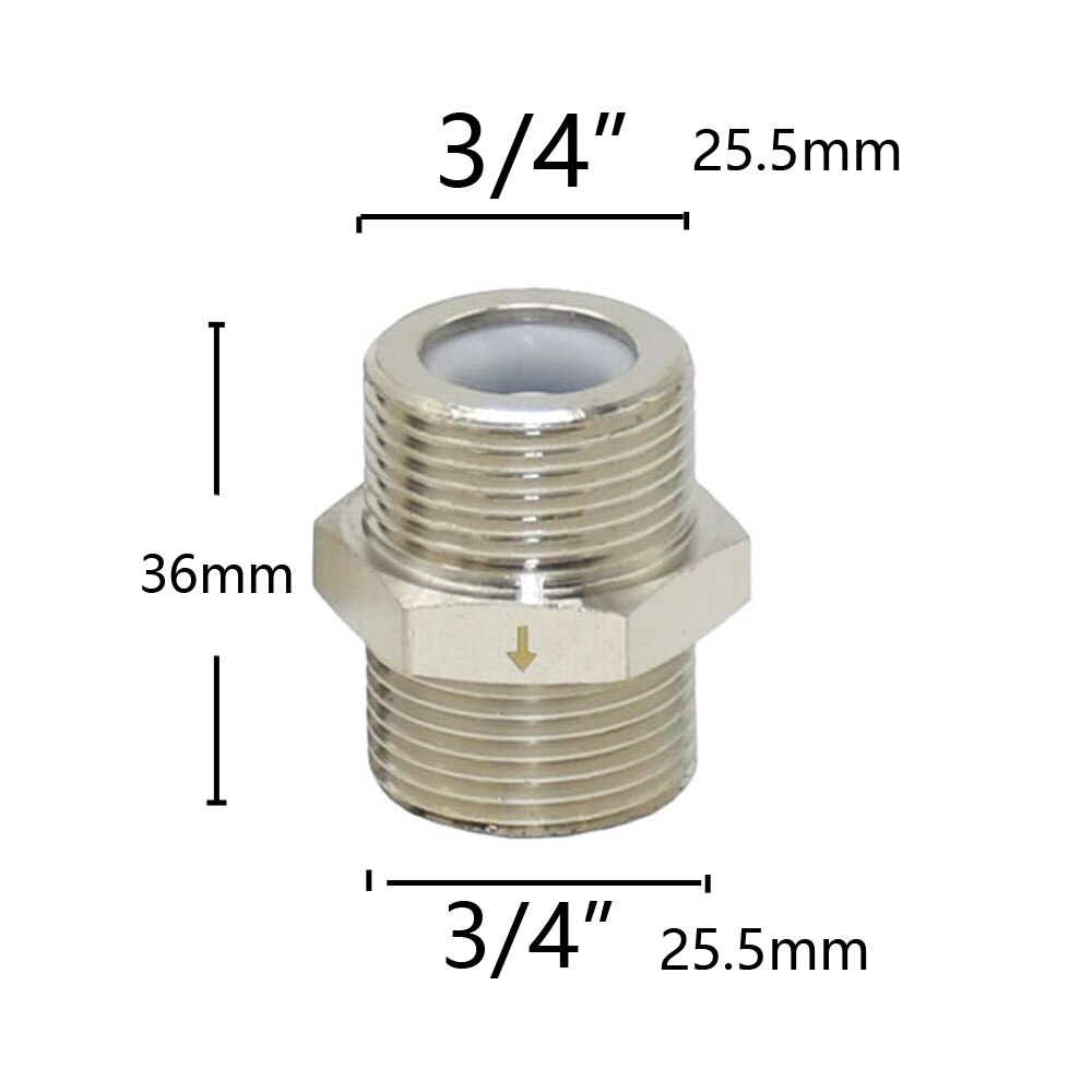 1/2" 3/4 Inch Thread Check Valve Connector Brass Copper Bathroom Water Heater Toilet Connector Coupler One-way Joint Adapter: G