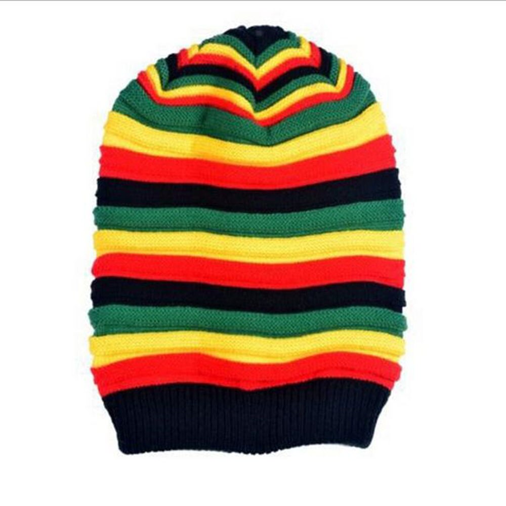 Gorra de punto para hombre y mujer, Gorro de estilo Reggae Rasta, Cappello, Hip Pop, rojo, amarillo, verde, negro, Otoño, nueva