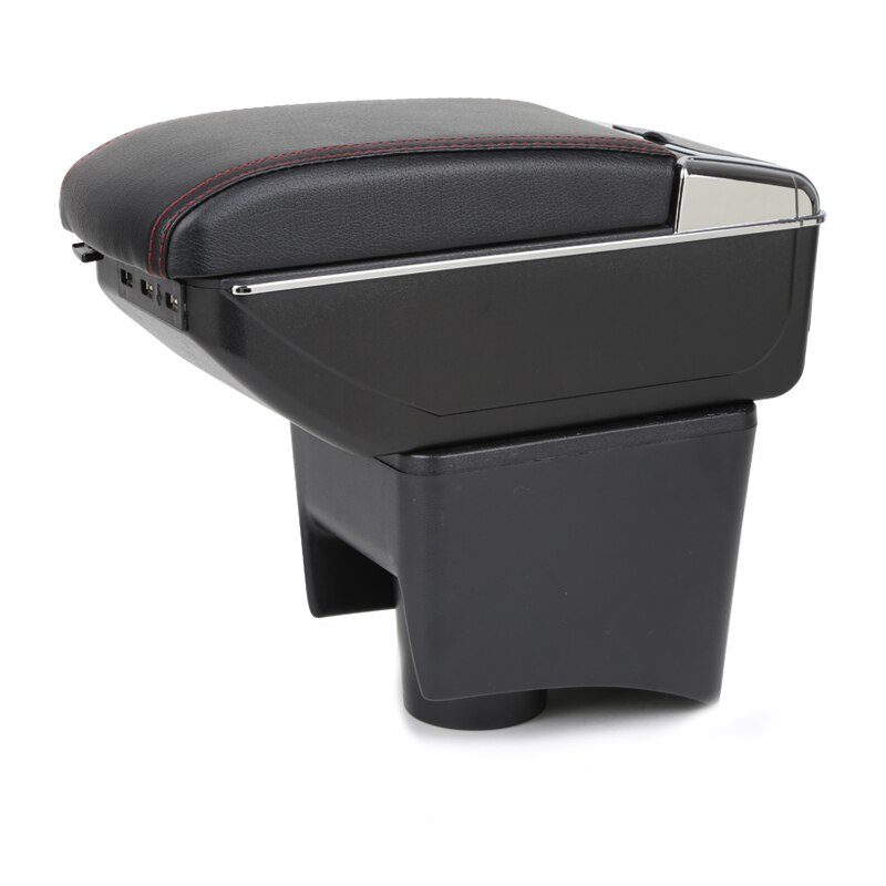 Reposabrazos para coche Volkswagen Polo Vento , caja reposabrazos Central, contenedor de almacenamiento para Volkswagen Polo, cuero PU