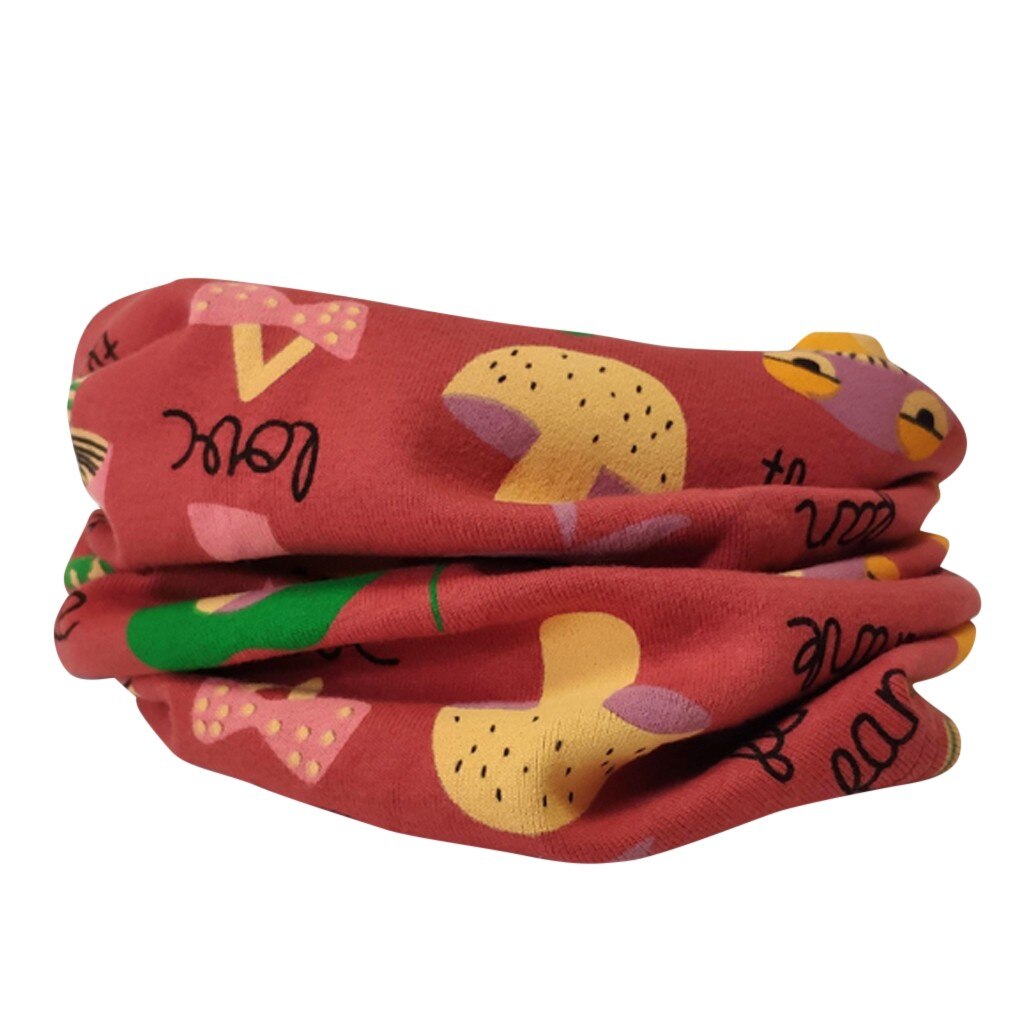 Spring Autumn Winter Children Warm Scarf For 0-10 Years Old Kids Boy Girl Neck Collar Baby Cartoon Scarves Warm Collar: Red