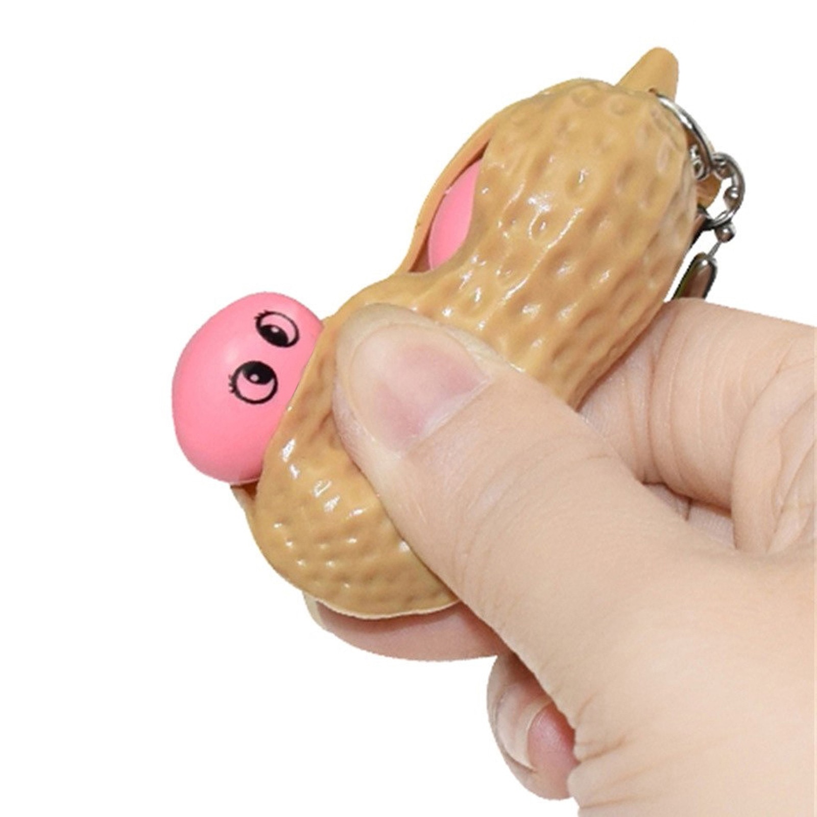 fidget toys for adults and children to relieve stress, cute peanut-shaped keychains to improve anxiety Office toys simple dimple