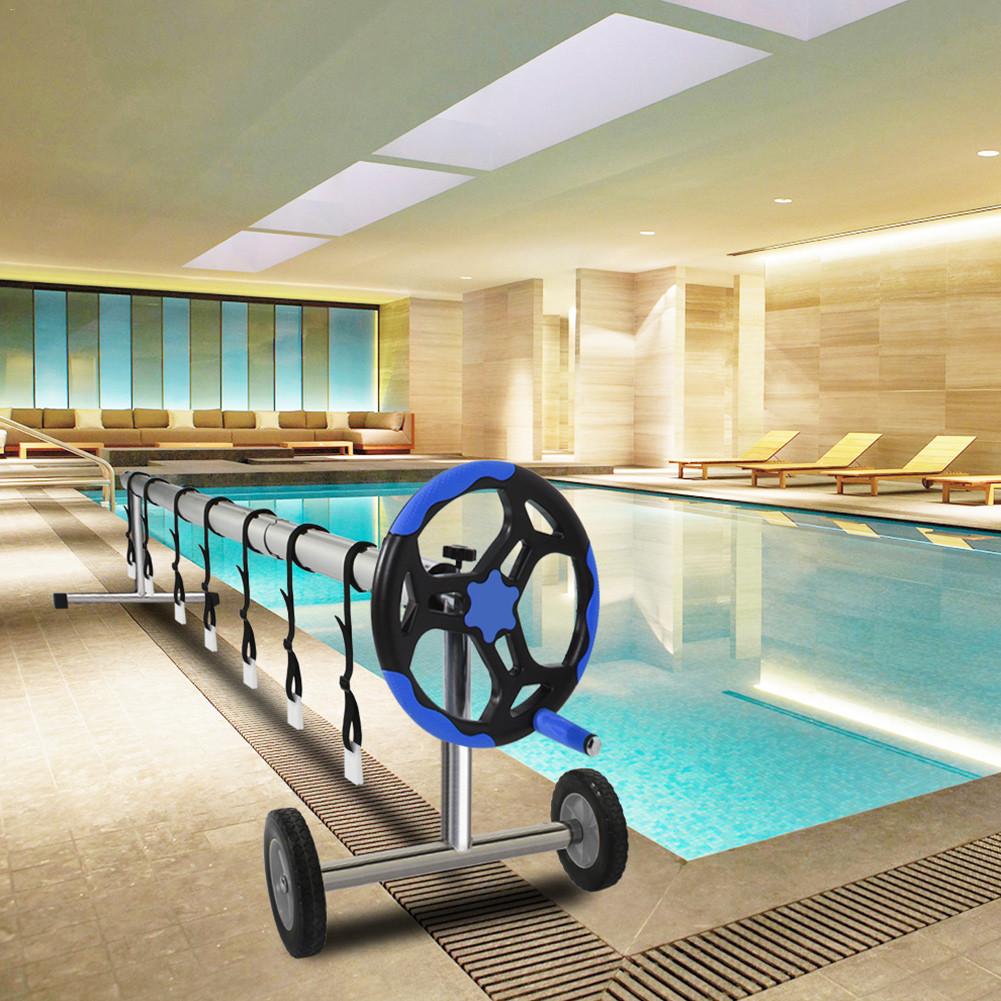 Solar Pool Cover Reel Attachment Kit Firm Sturdy Swimming Pool Solar Reel Tube Blanket Straps Kit Pool Reel Accessory