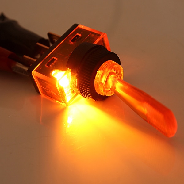 12V 20A Car Auto Bulb Light Illuminated Flick SPST Toggle Rocker Switch Control ON/OFF Boat Dashboard Panel