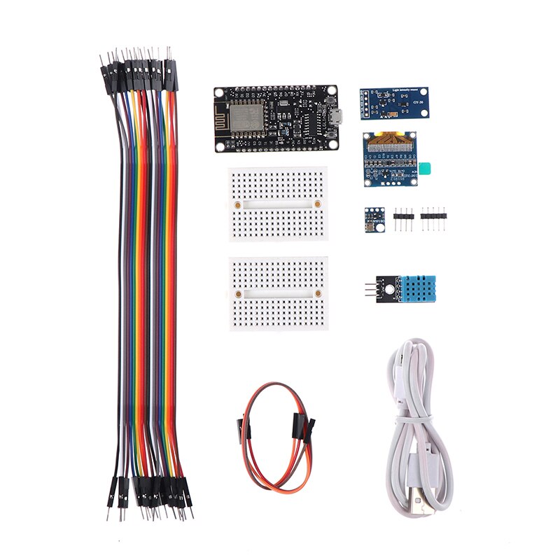 Esp8266 kit estação meteorológica com temperatura e umidade sensor de luz pressão atmosfera 0.96 display para arduino ide iot starter