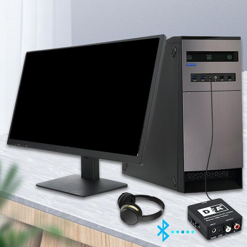 -digitaler optischer koaxial-kopfhörerverstärker-decoder mit optischer faser und lautstärkeregler