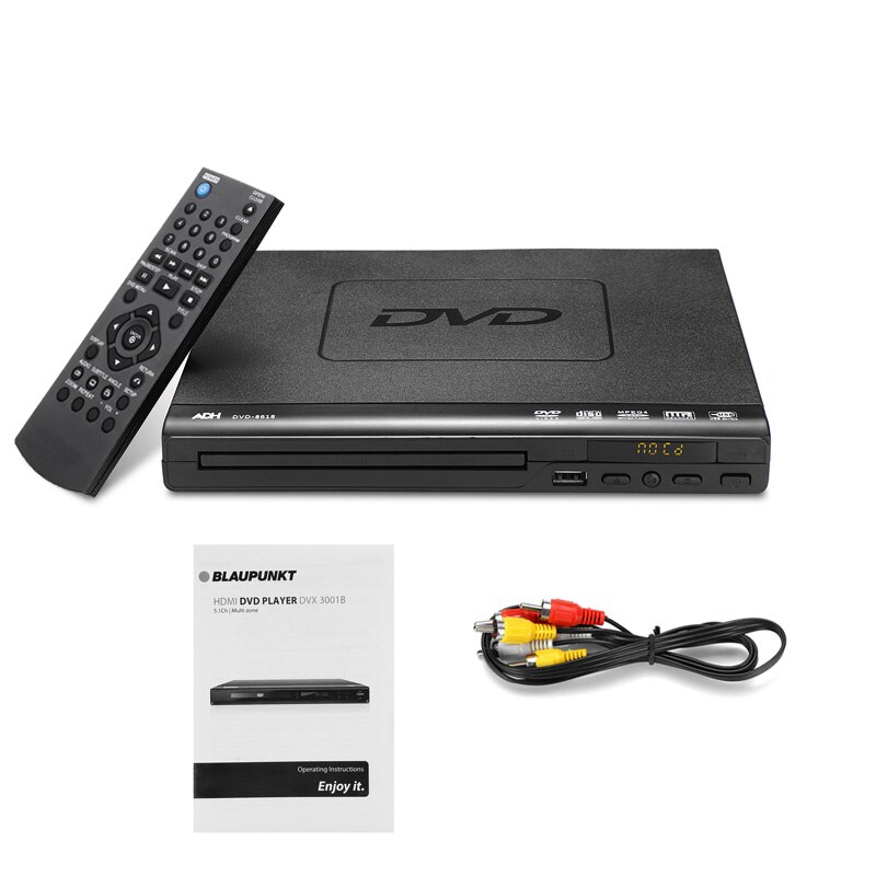 Reproductor de DVD para cine en casa, reproductor Multimedia Digital de 1080P HD con USB 2,0 3,0, DVD, TV, compatible con HDMI, CD, SVCD, VCD, función MP3