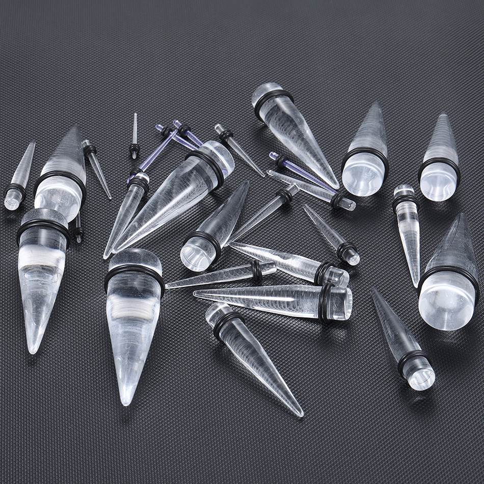 Dilatadores de oreja de 2 piezas, túneles y tapones para pendientes, Piercing, dilataciones de oreja, ensanchador, marcas para túneles, Piercing, joyería de 1,6-16mm