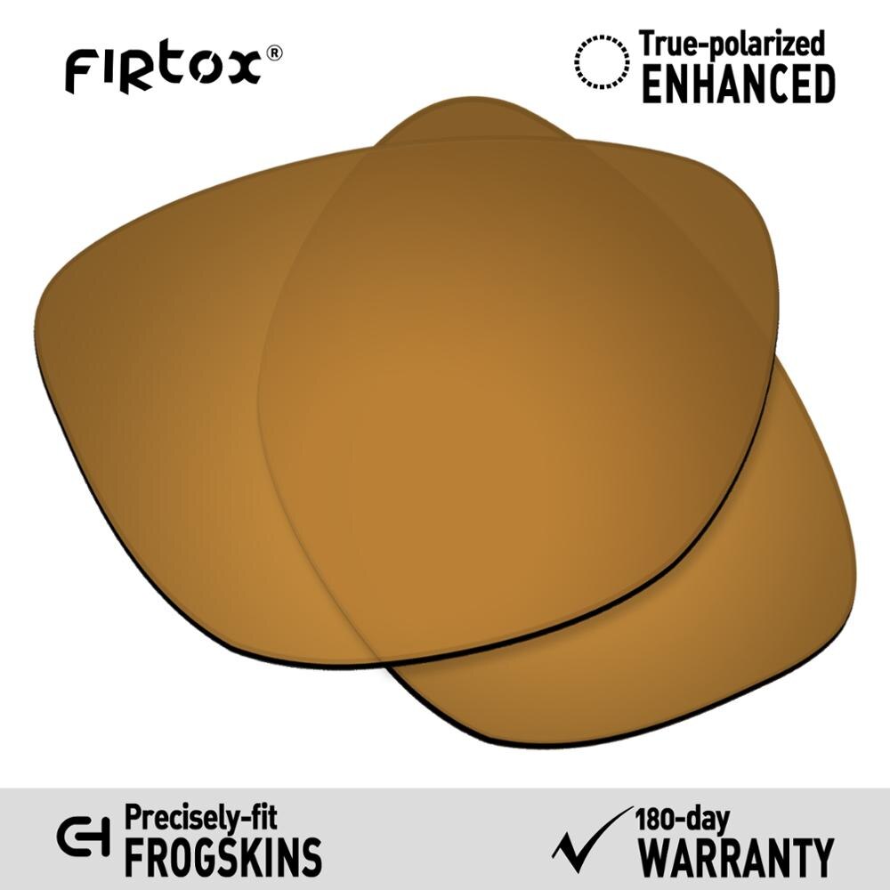Firtox true  uv400 polariserade linser ersättning för-oakley frogskins  oo9013 solglasögon (endast kompatibel lins) - flera färger: Brons gyllene