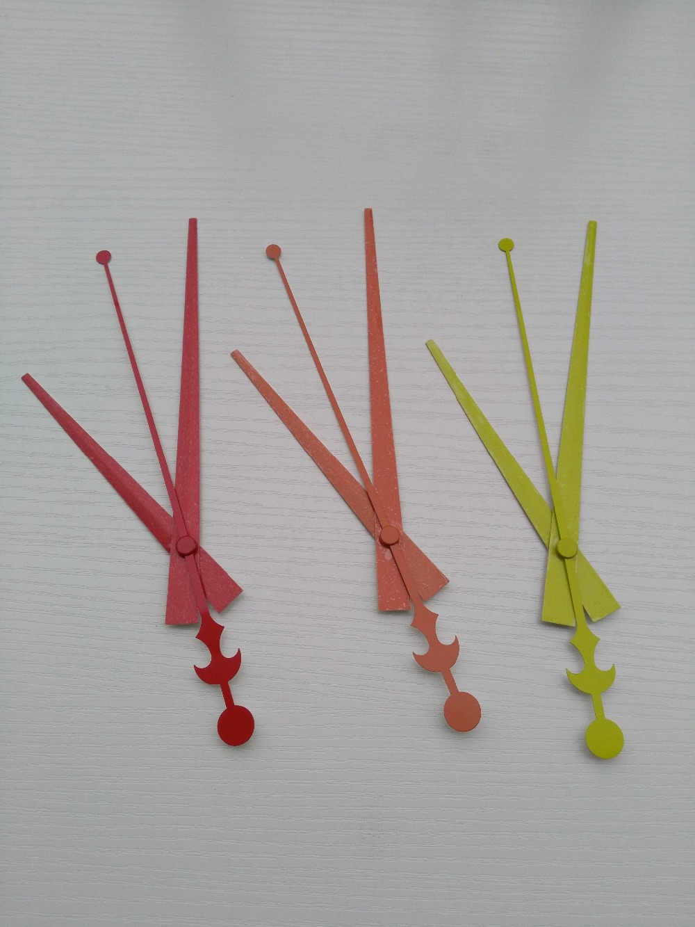 100Sets Metal Colorful Quartz Clock Arms DIY Clock Hands Clock Parts Accessories