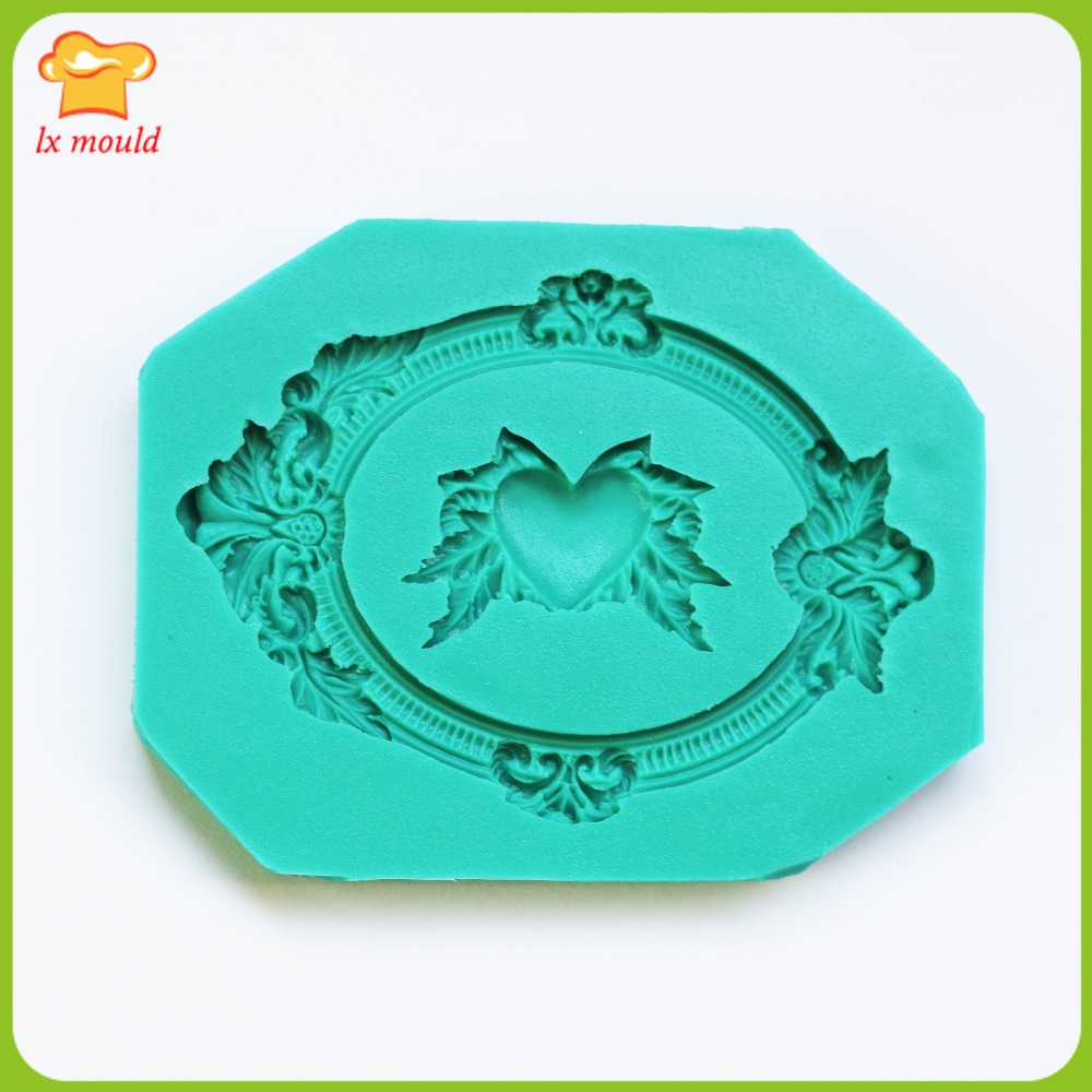Lxyy formar kanter liten krans dekorerad cup cake kexfondant silikonform