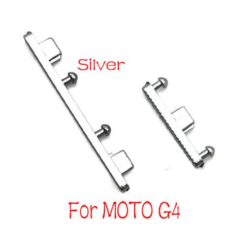 Botones de volumen para Motorola Moto G4 G6 G7 Play Plus, piezas de carcasa, Power One Vision One Action, novedad: G4 Sliver