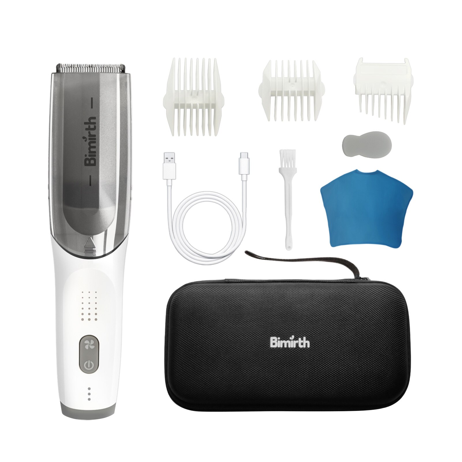 Bimirth Cordless Haircut Kit Hair Clipper Waterproof Built-in Rechargeable Battery Sponge Haircut for Boys Men Kids