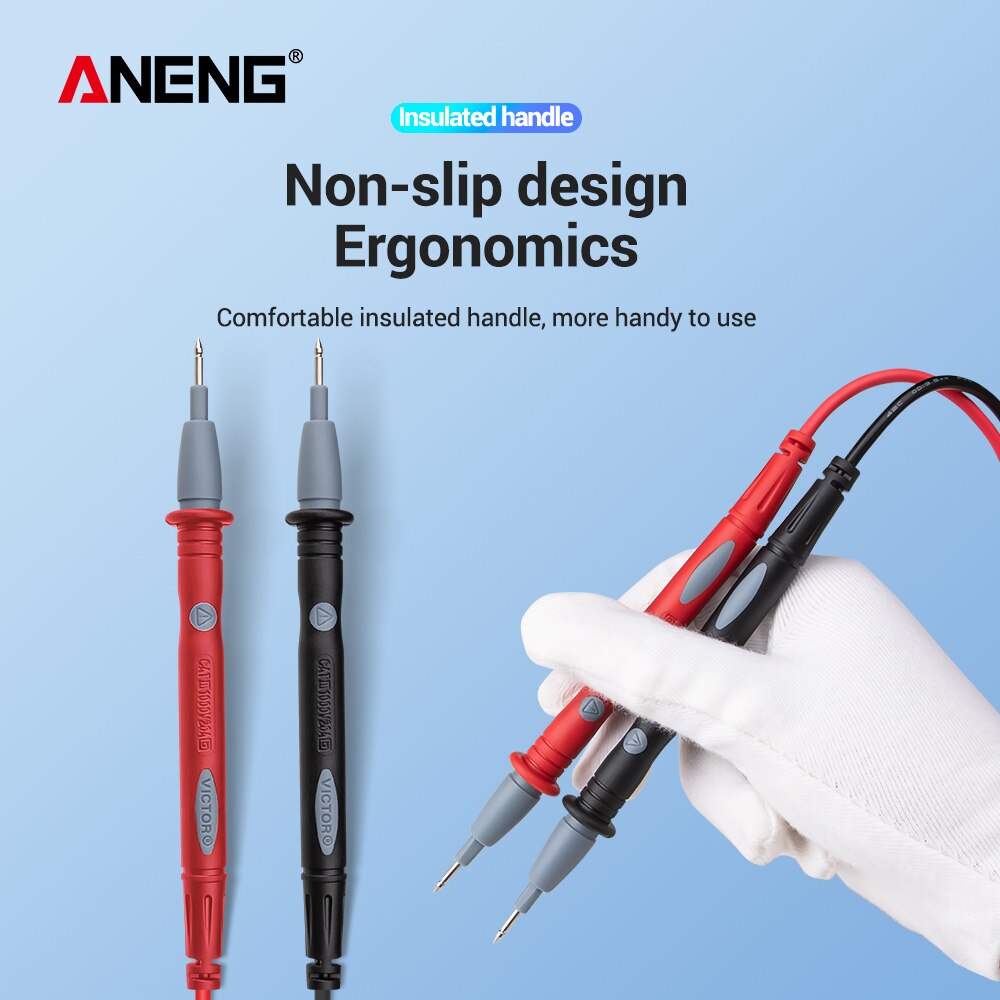 1000v 20a probe testledning pin til digital multimeter nålespids multi meter tester ledning probe wire pen kabel til fluke til vichy