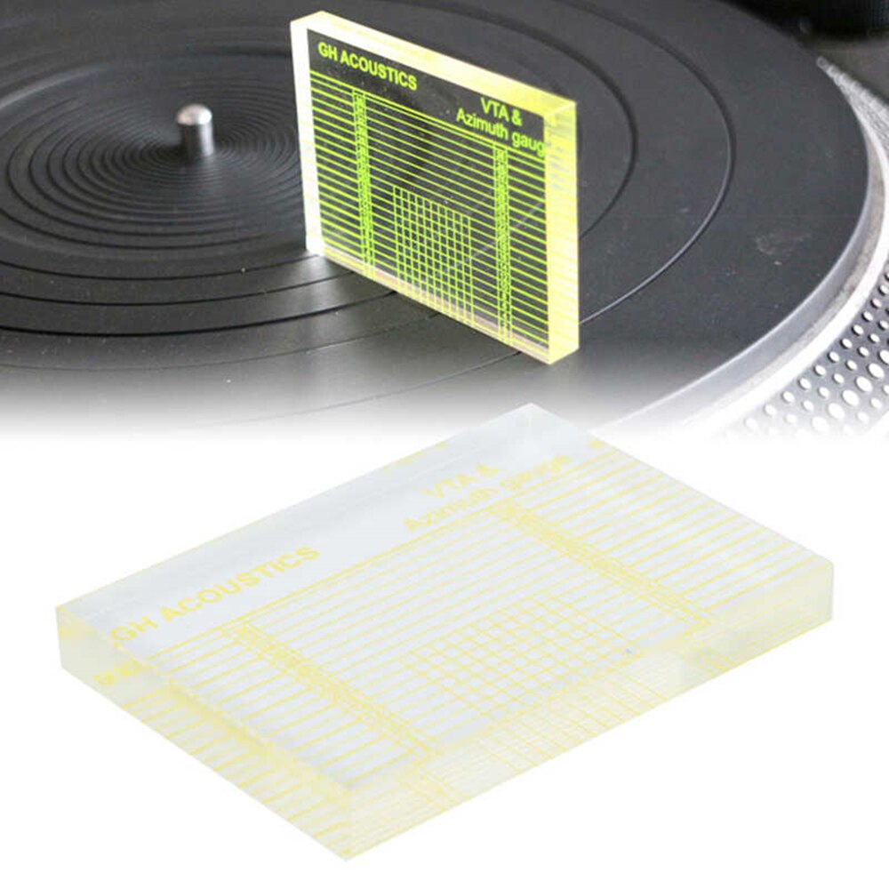Calibro Per Azimut E VTA In Acrilico Per Braccio Phono – Righello Di Misura Per Giradischi