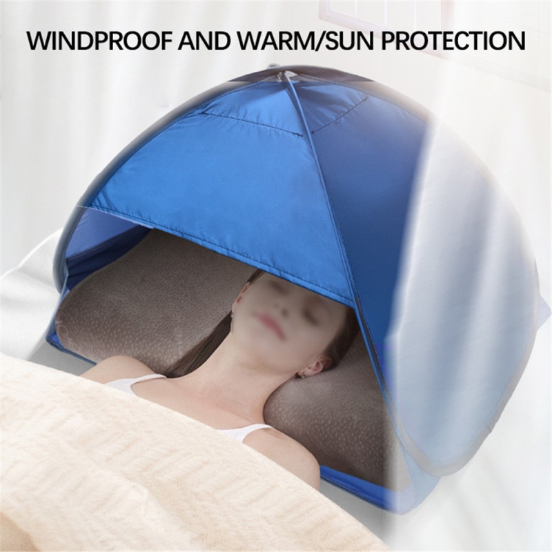 Portable Beach Tent Tent Pillow Small Folding Sun Protection Personal Tent Sun Shade Canopy Wind Proof Mini Beach Umbrella Tent