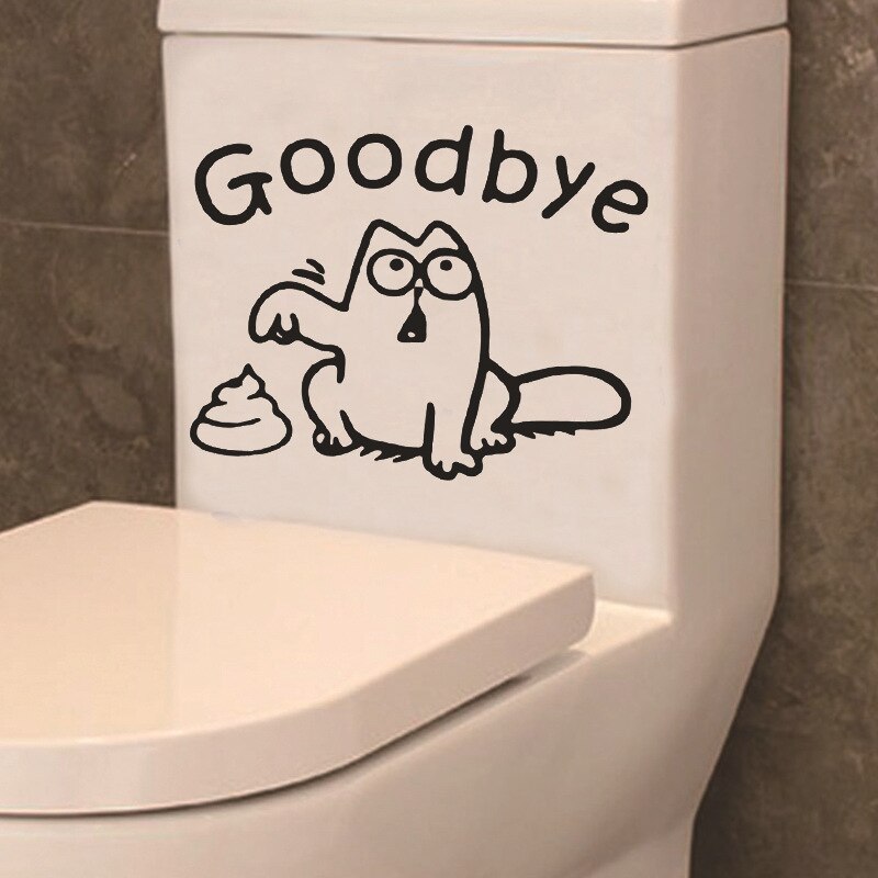 Wc Sticker Badkamer Creatieve Badkamer Home Decor Creatieve Sticker Patroon Diy Grappig Mural Home Decoratie Stickers Posters: Good Bey