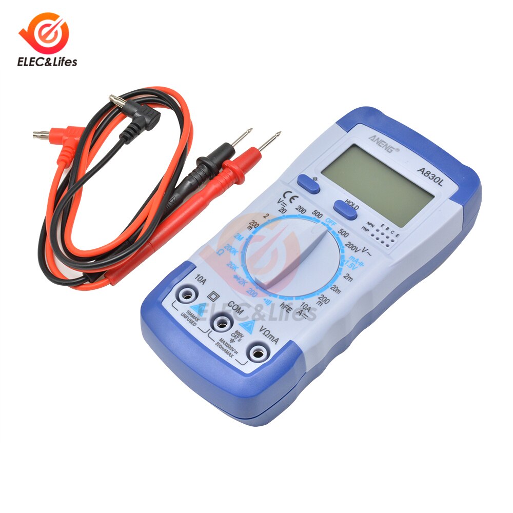 A830L Lcd Digitale Multimeter Ac/Dc Spanning Diode Freguency Multitester Huidige Tester Volt Monitor Voltmeter Ampèremeter Meter Gauge