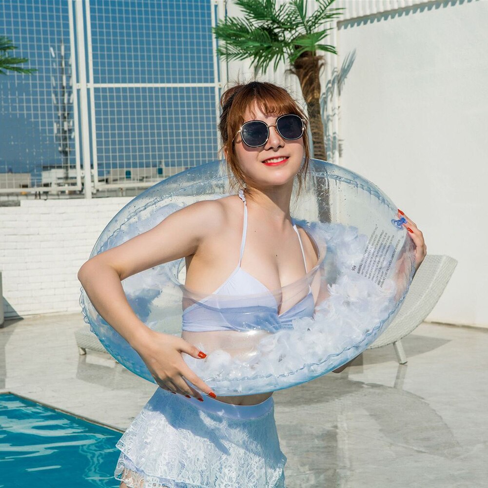 Zomer Strand Veer Zwemmen Ring Kinderen Volwassenen Verdikte Opblaasbare Pool Float Cirkel Voor Water Sport Protector Pvc Air Matras