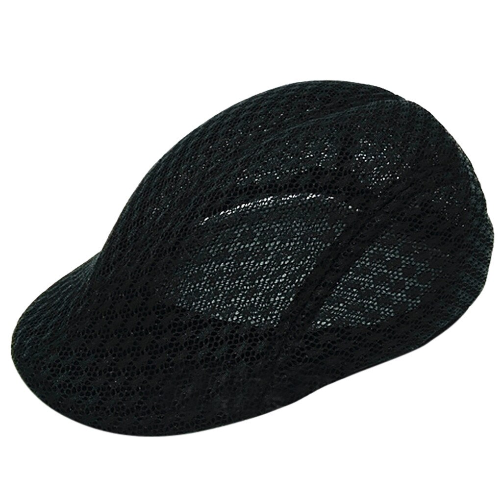 Gorros de lino para hombre y mujer, boinas de , sombrero con rejilla transpirable, cómodo, Otoño,: BK