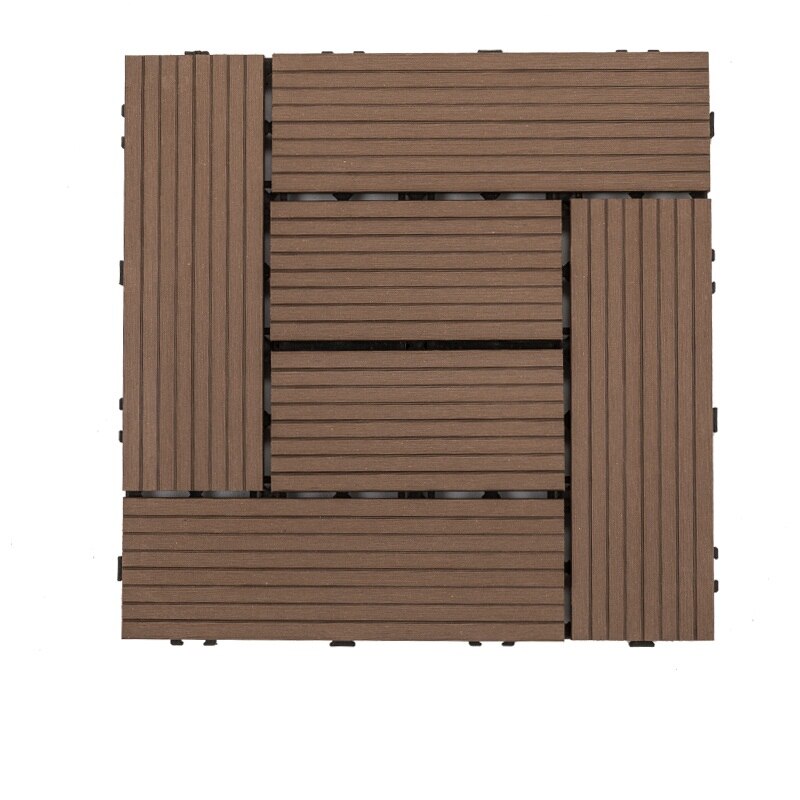 1Pcs 30mm * 300mm Interlocking floor tile ecological plastic wood flooring anti-corrosion for bathroom patio garden DIY: Sample M
