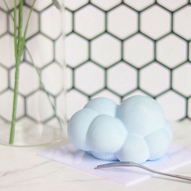 Molde de silicona con forma de nube 3D, herramientas de decoración de tartas, Mousse, postres, accesorios para hornear, 6 cavidades