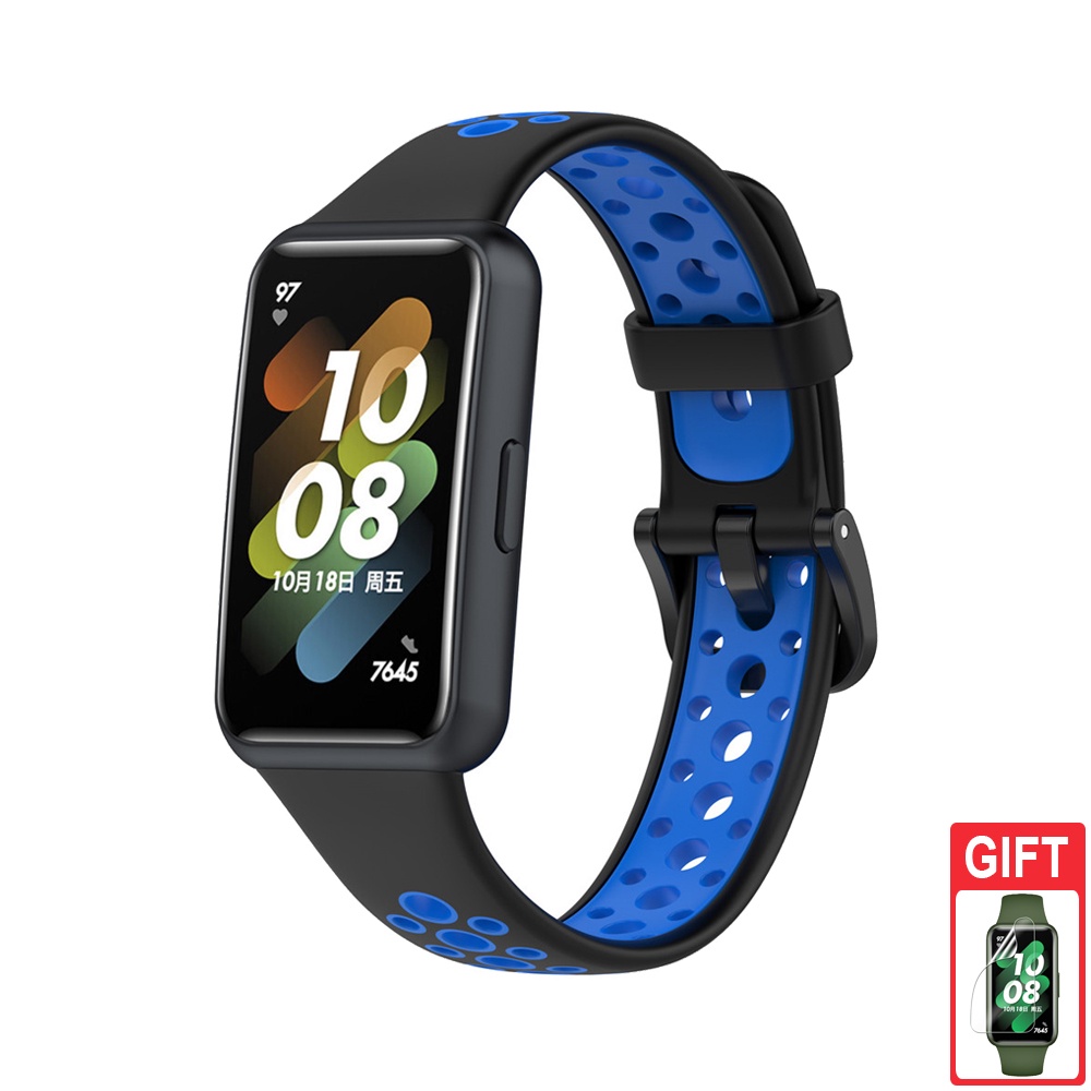 Silikonarmband Ersatzarmband für Huawei Band 9 8 7 6 / Honor Band 7 6: L / 天空蓝