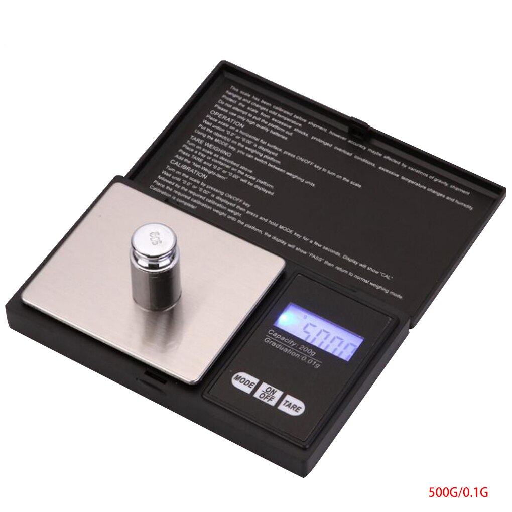 High Accuracy LED Backlight Digital Pocket Scale Mini Electronic Jewelry Weighing Balance Scale: NO.1