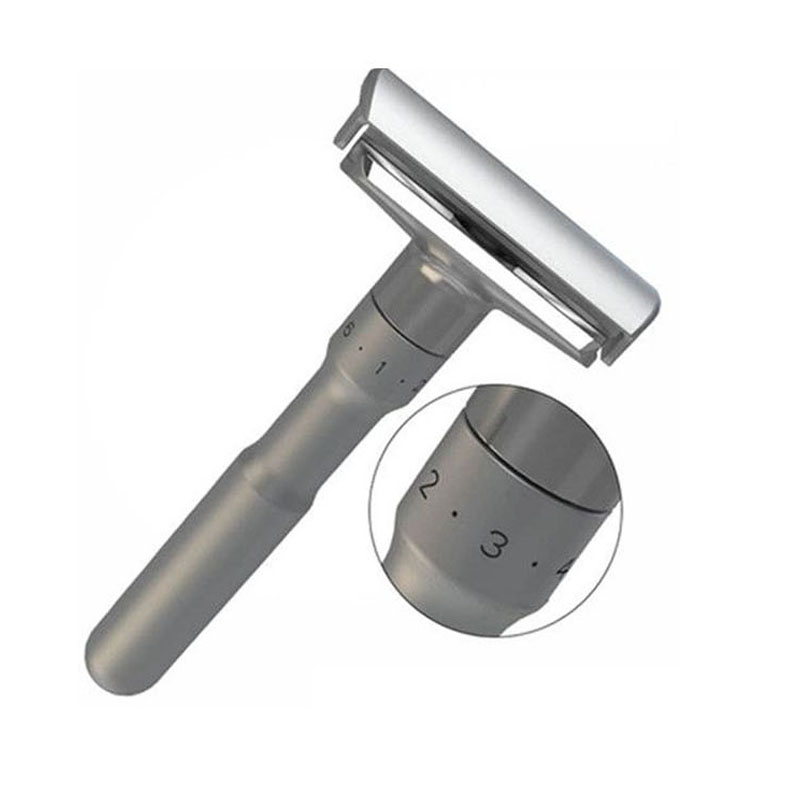 Adjustable Double Edge Classic Safety Razor Man Shaving Razor Shaving Mild to Aggressive 1-6 File Hair Removal Shaver