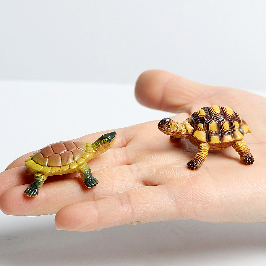Realistische Plastic Zeeschildpad Levensechte Schildpadden Oceaan Dier Kleine Schildpad Beeldjes Voor Party Favor Decoratie Educatief Speelgoed