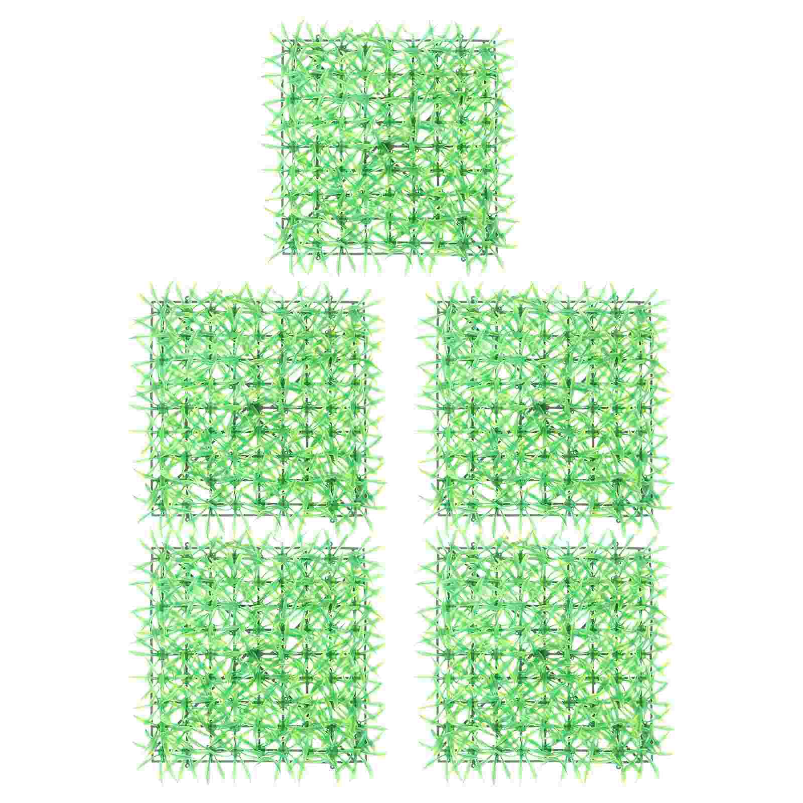 5Pcs Imitation Turfs Artificial Plants Wall Turfs Artificial Grass Turfs for Decor: Default Title