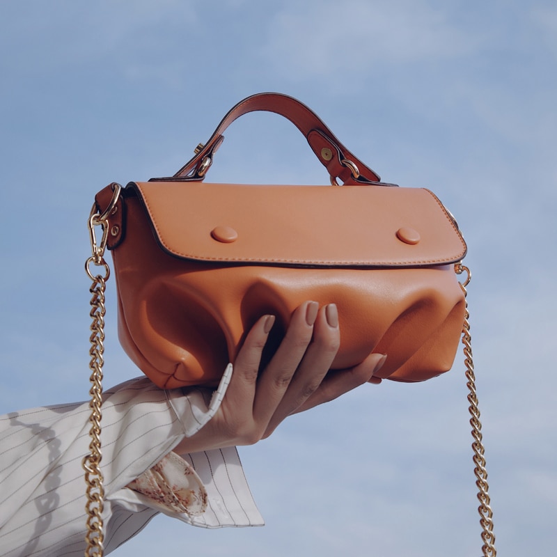 Original macaron skuldertaske & håndtaske sky smiley crossbody taske bredde 22cm højde 14cm tykkelse 12cm