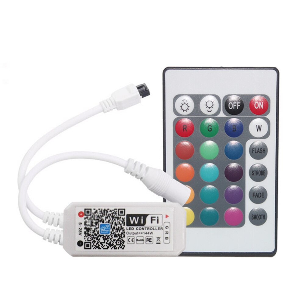 24 Key Wi-fi RGB Pro Controller Bluetooth Network & Intelligent Application Infrared IR Remote Controller Magic Home