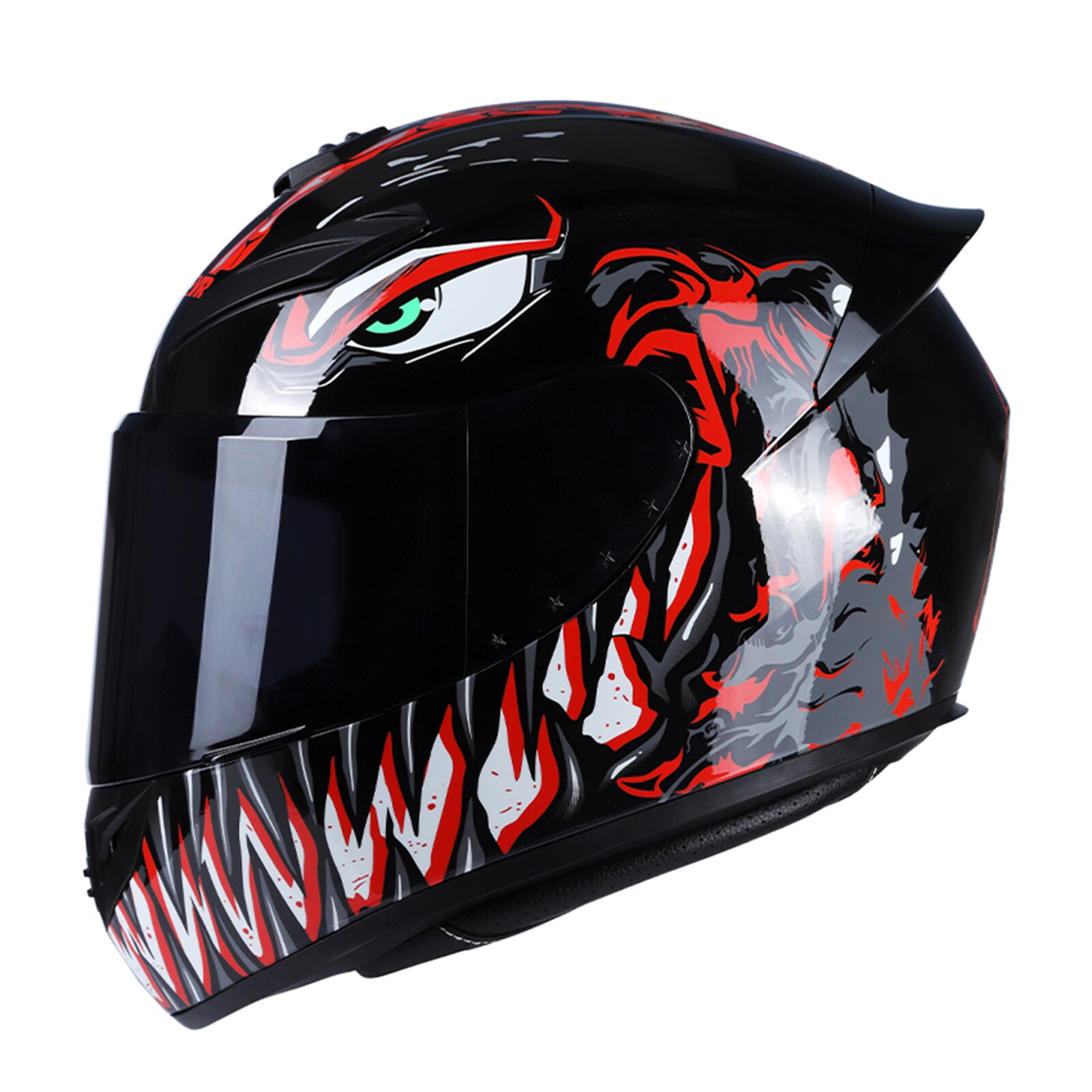 Motorcycle Full Face Helmet Rapid Street Helmet Unisex Adult Cool Rider Equipment Four Seasons Street Touring Motorcycle Helmet: Red / XL