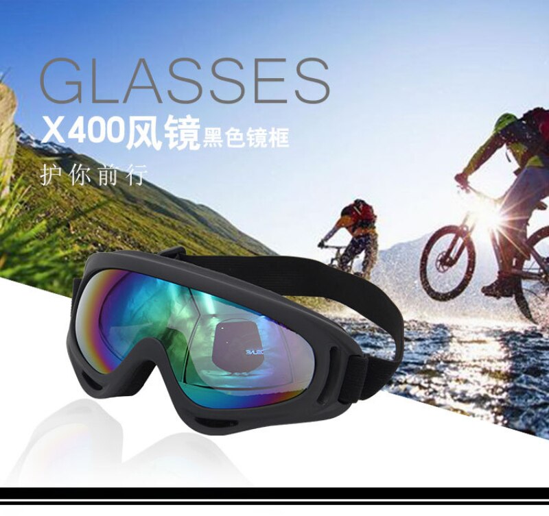 Motorcycle Bicycle Windshield Goggles Sandproof Dustproof Glasses Outdoor Ski Cycling Glasses Men Women Protective Glasses