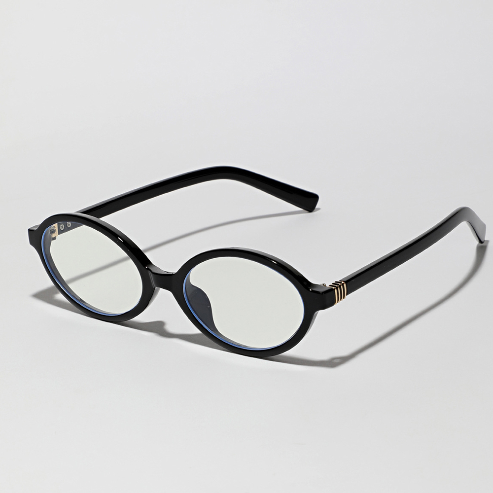 DDDLONG, gafas ovaladas antiluz azul, gafas graduadas, montura para hombres, gafas de sol para mujeres, lentes ópticos reemplazables D399: Blanco