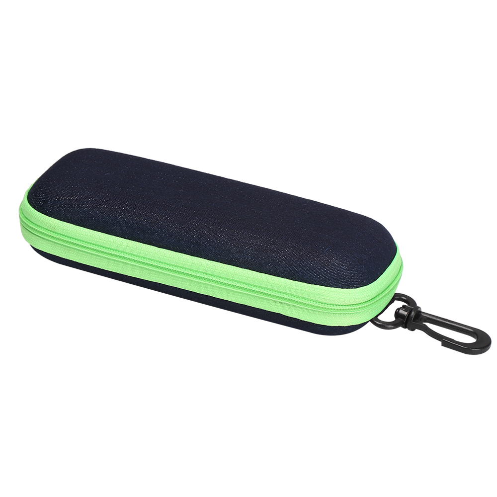 Mode Denim Stof Bril Doos Rits Zonnebril Bescherming Container Brillen Etui Leesbril Organizer Draagtas: Black