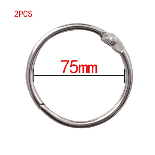 Metal 2/3/5/10Pcs Metal Ring Binder 15 - 80mm DIY Albums Loose-leaf Book Hoops Opening Office Binding Supplie Photo Album: 75mm