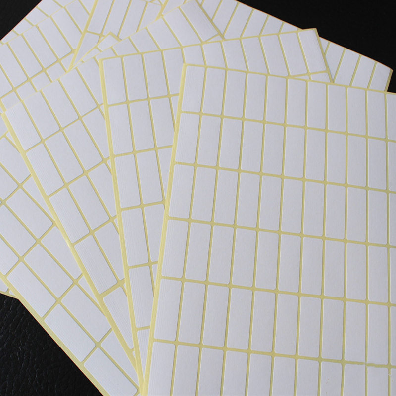 15Sheets Paper Self Adhesive Sticky White Label Name Stickers Blank Note Label Bar DIY Stationery Sticker Various Sizes Optional