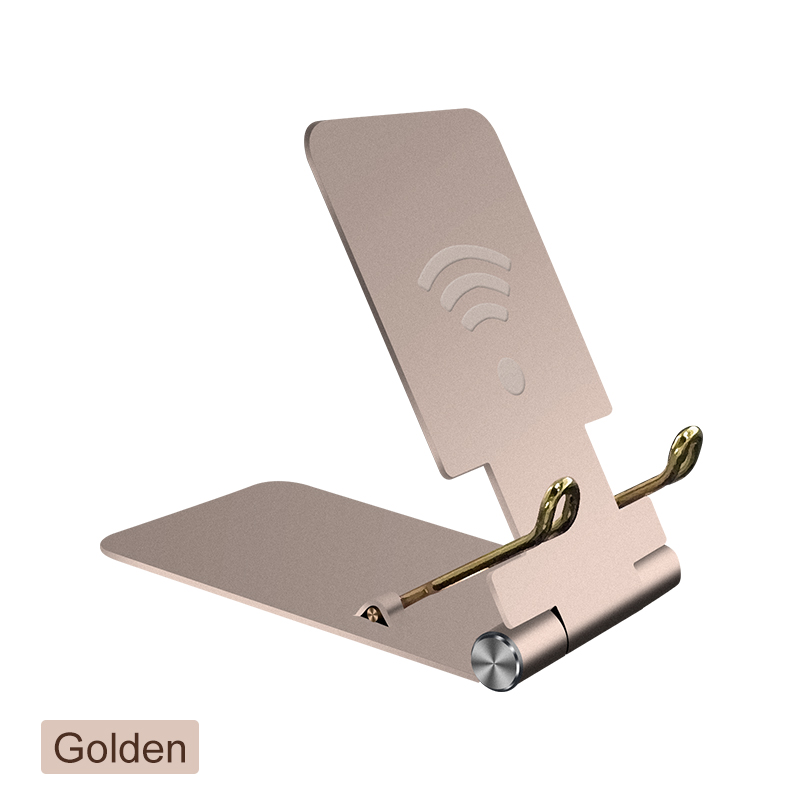 Yayuu Mini Mobiele Telefoon Houder Bureau Voor Iphone/Samsung/Xiaomi/Huawei Opvouwbare Aluminium Stand Voor Smartphone en Tablet: Light gold