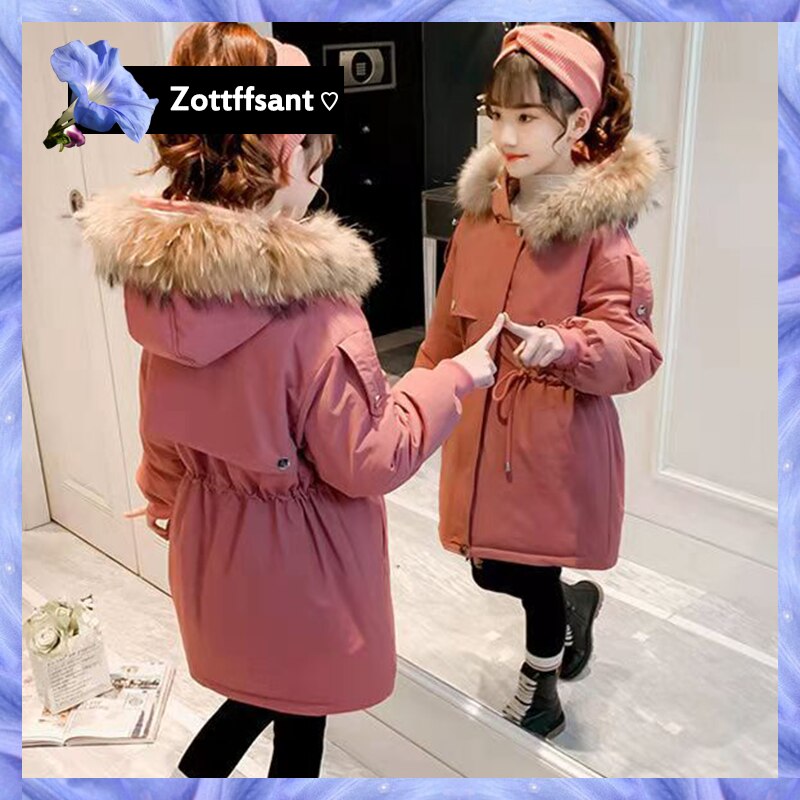 Jacke Für Mädchen Reißverschluss Lange Dicken Mantel Für Mädchen Winter Parkas Oberbekleidung Kleidung 10 12 6-15 Jahre freundlicher der Mit Kapuze Baumwolle