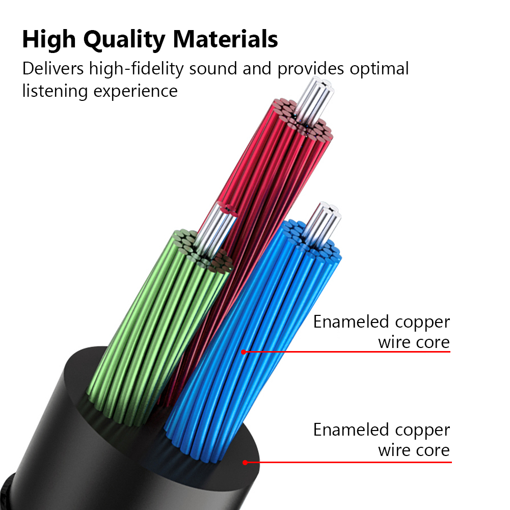 Hörlursdelare 3.5mm jack ljudkabel jack 3.5 mm hane till hane ljud aux kabel för telefon pc bil högtalare tråd aux sladd högtalare