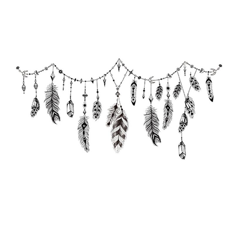 Lucky Dream Catcher Feathers Wall Sticker Living Room Mural Art Vinyl Decals Home Decor Feather Dreamlike Wall Stickers