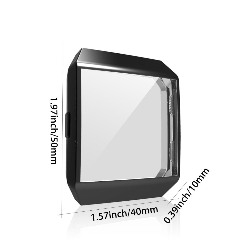Silicone Frame Skin Cover Case Tpu Beschermende Shell Voor Fitbit Ionische Smart Horloge Screen Protector