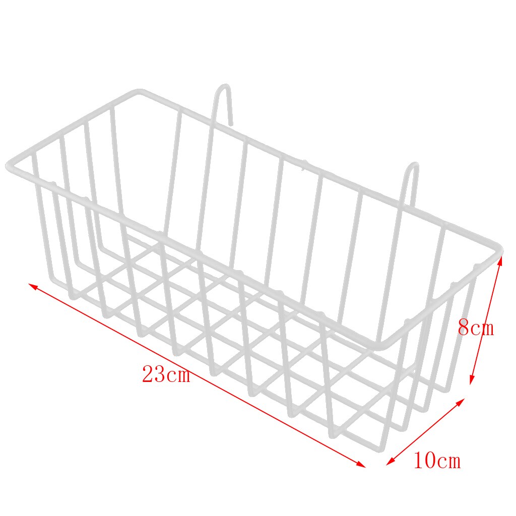 thumbnail image 2 of Wall Grid Basket With Hooks - Black Wire Organizer Basket For Grid Panels, Kitchen, Office, Or Decor 2 of 11