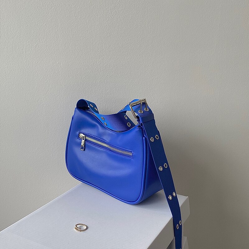 Vintage Gesp Zachte Pu Leer Vrouwen Schoudertas Mode Dames Baguette Handtassen Messenger Bags Eenvoudige Vrouwelijke Onderarm Zak