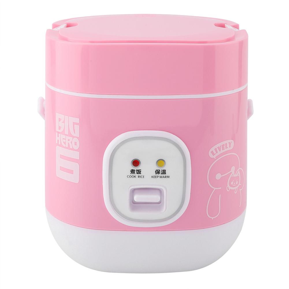 1.2L MINI Electric Rice Cooker Pink Cooker Portable Cooking Steamer Multifunction Food Container Heating Home Dormitory Use