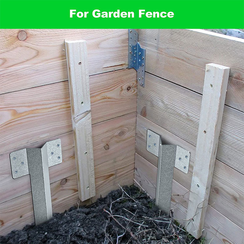 5PCS Fixing Peg Timber Heavy Duty Sleeper Stakes Metal Landscape Edging Stakes for Driveway Garden Edging Timber Planter Raised