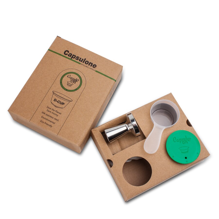 Capsulone/STAINLESS STEEL Metal capsule Compatible with dolce gusto lumio coffee Machine Refillable Reusable capsule pod tamper: Orange